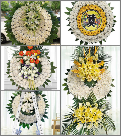 山东莱芜莱城区雪野镇双泉峪村花圈速递
