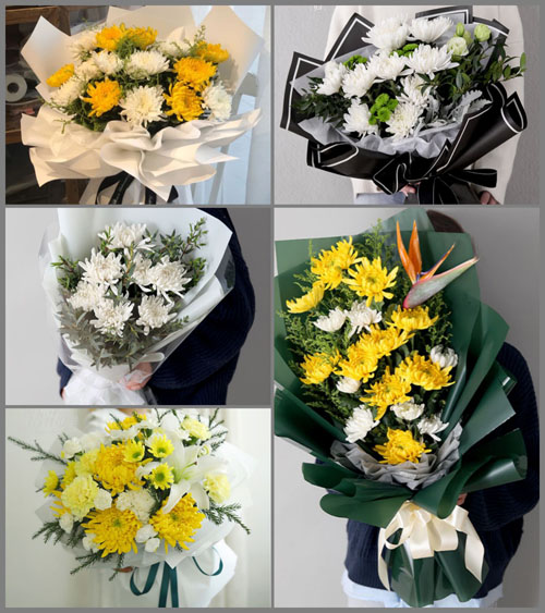 山东莱芜莱城区雪野镇双泉峪村白事花束代送